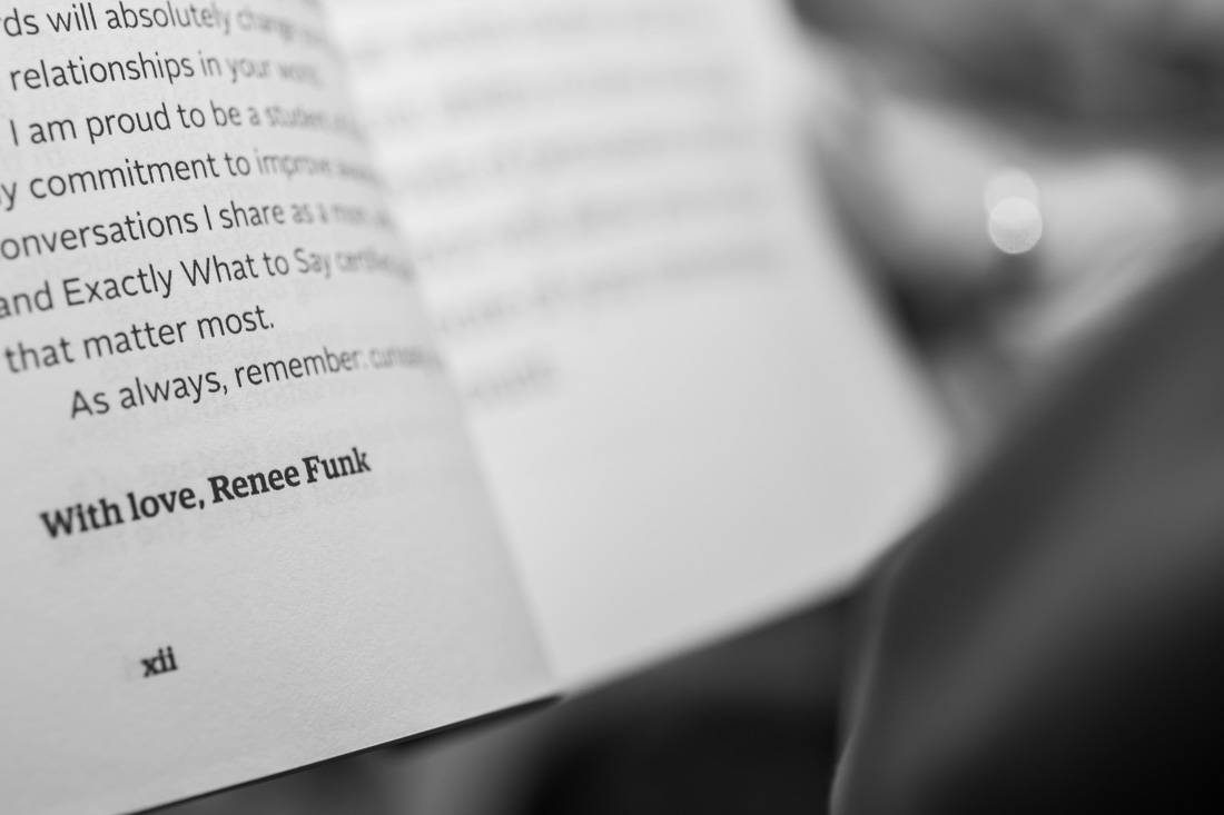 Inside page signed With love, Renee Funk